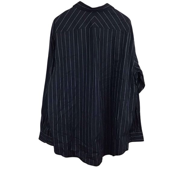 Roundtree & Yorke Tall Man Men's 3XT Black Striped Shirt - Picture 3 of 5